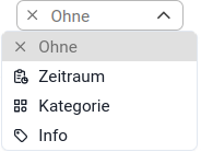 Graphisches Dropdown-Menü